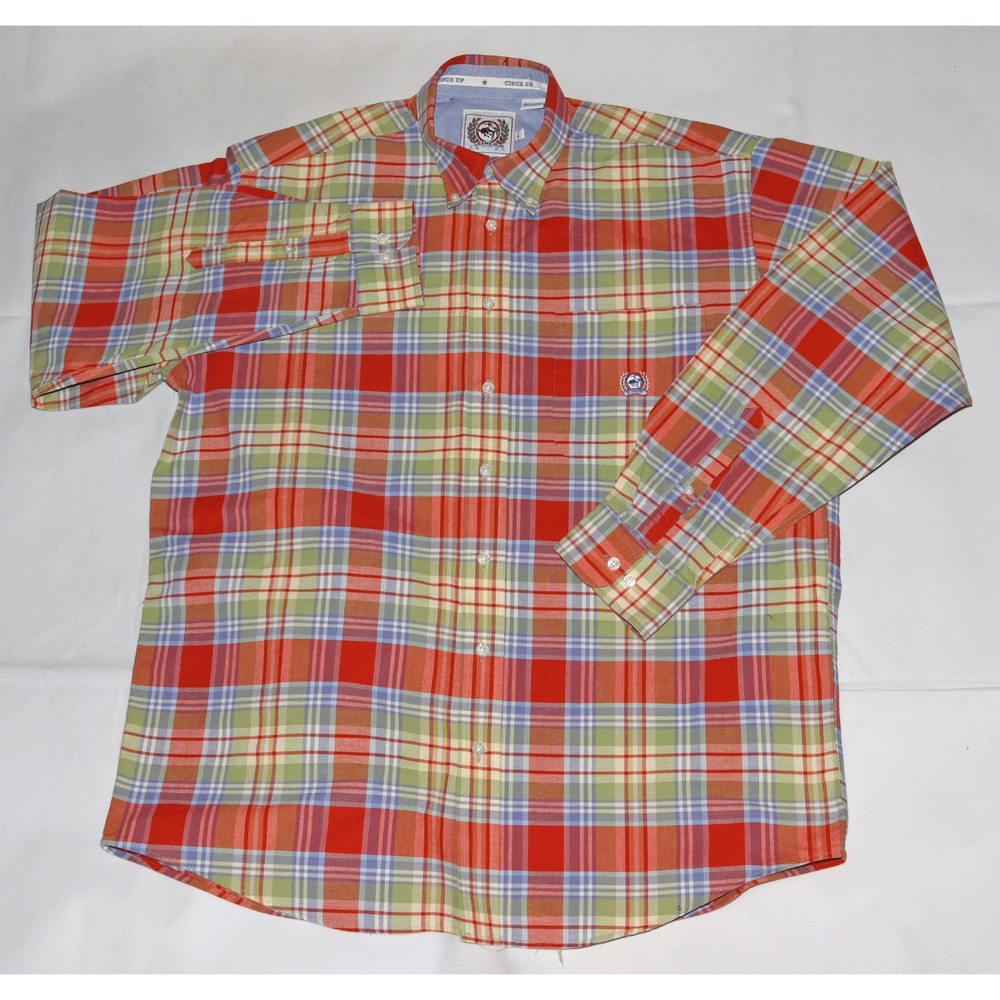 Cinch Men's Long Sleeve Button Down Shirt Size Large